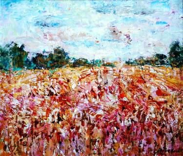 Original Abstract Expressionism Landscape Paintings by Anastasiya Bernie