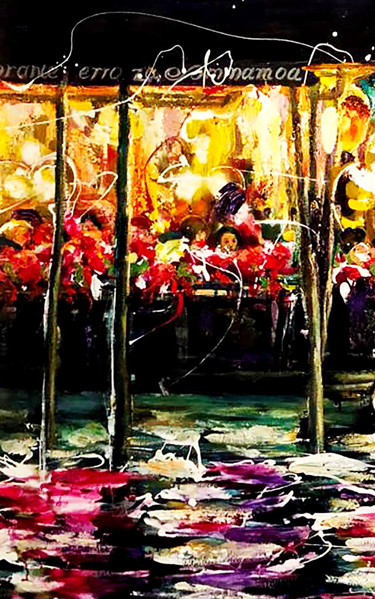 Original Abstract Expressionism Travel Painting by Anastasiya Bernie