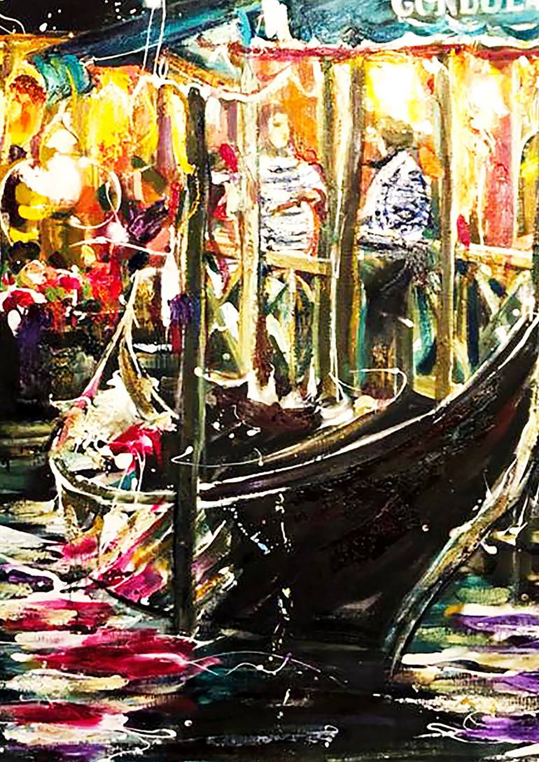 Original Abstract Expressionism Travel Painting by Anastasiya Bernie