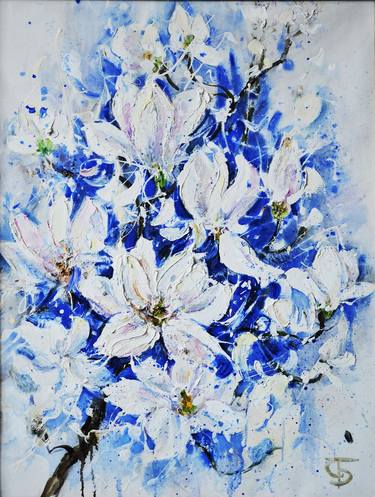 Print of Expressionism Floral Paintings by Anastasiya Bernie