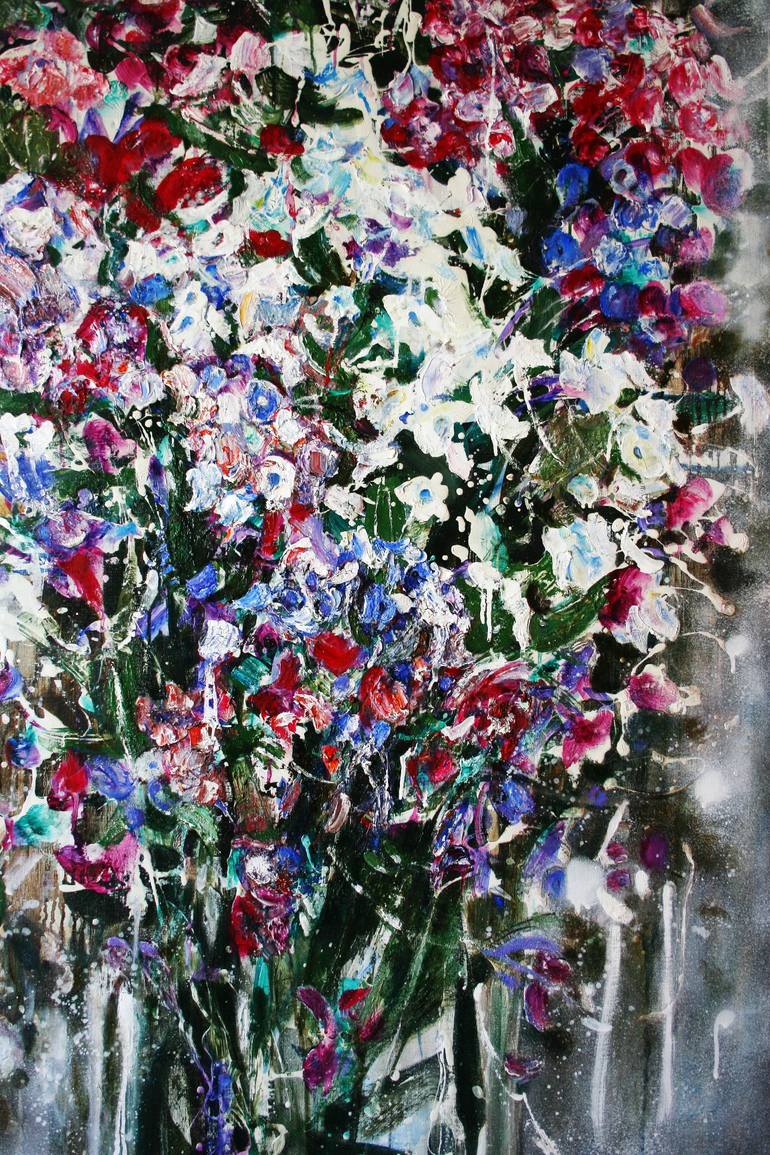 Original Abstract Botanic Painting by Anastasiya Bernie