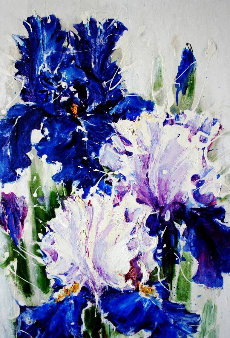 Original Expressionism Floral Painting by Anastasiya Bernie