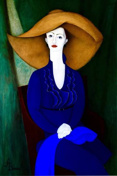 Print of Art Deco Portrait Paintings by Anastasiya Bernie