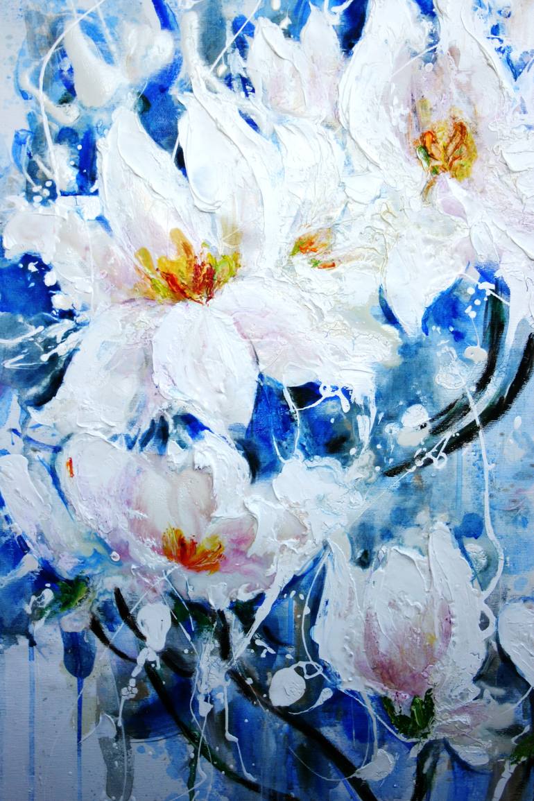 Original Expressionism Floral Painting by Anastasiya Bernie