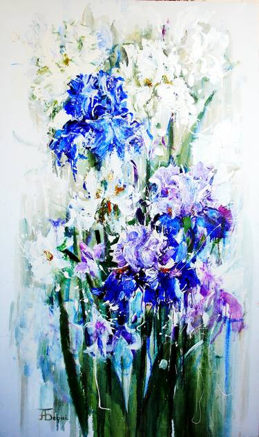 Print of Abstract Expressionism Floral Paintings by Anastasiya Bernie