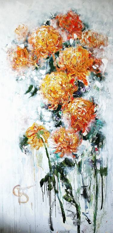 Print of Expressionism Floral Paintings by Anastasiya Bernie