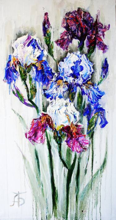 Original Fine Art Floral Paintings by Anastasiya Bernie