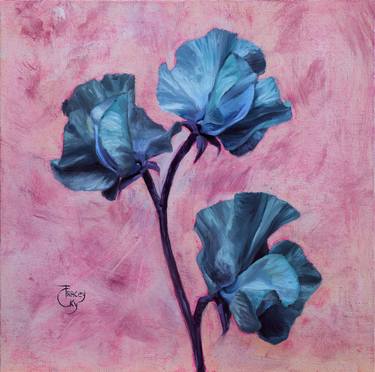 Print of Fine Art Floral Paintings by Tracey Cky