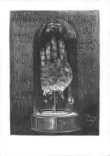The ten commandments / religious, graphite on paper, dark art thumb