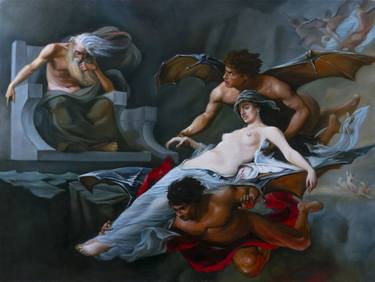 Original Fine Art Classical mythology Paintings by Tracey Cky