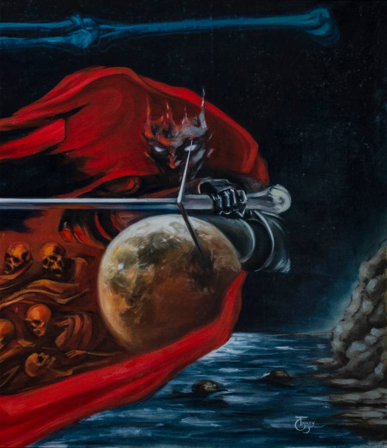 Original Conceptual Fantasy Painting by Tracey Cky