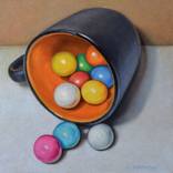 Gumballs in Cup by Gary Matthews