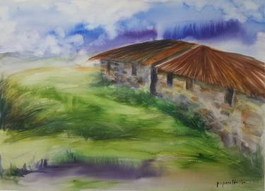 Print of Impressionism Landscape Paintings by Socorro Pinky Peralta