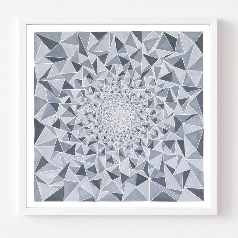 Original Fractal/algorithmic Geometric Printmaking by Stella Zuegel