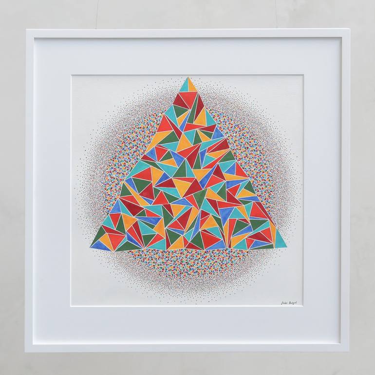 Original Fractal/algorithmic Geometric Painting by Stella Zuegel