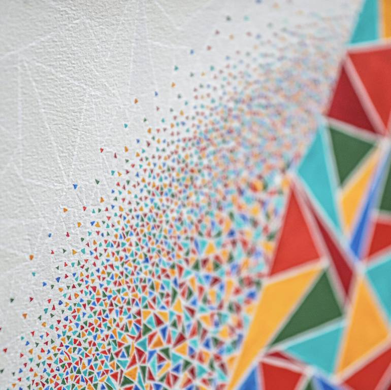 Original Fractal/algorithmic Geometric Painting by Stella Zuegel