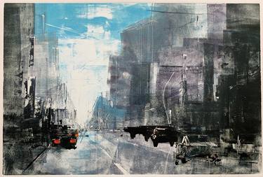 Original Expressionism Cities Printmaking by Elo Wobig