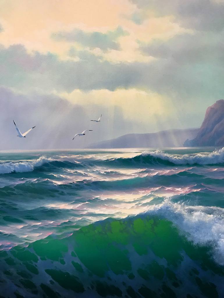 Original Realism Seascape Painting by Denis Moroz