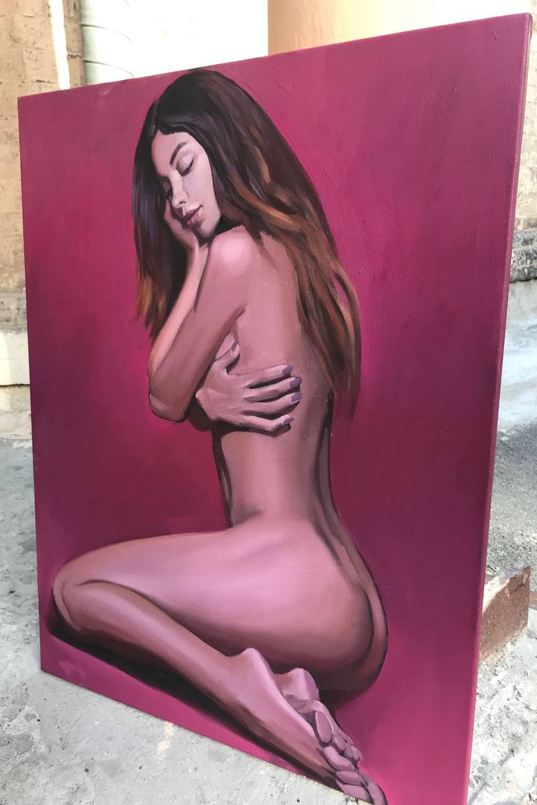 Original Realism Nude Painting by Denis Moroz