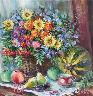 Original Fine Art Floral Paintings by Denis Moroz
