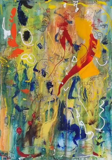 Original Abstract Expressionism Abstract Paintings by Annia Burqué