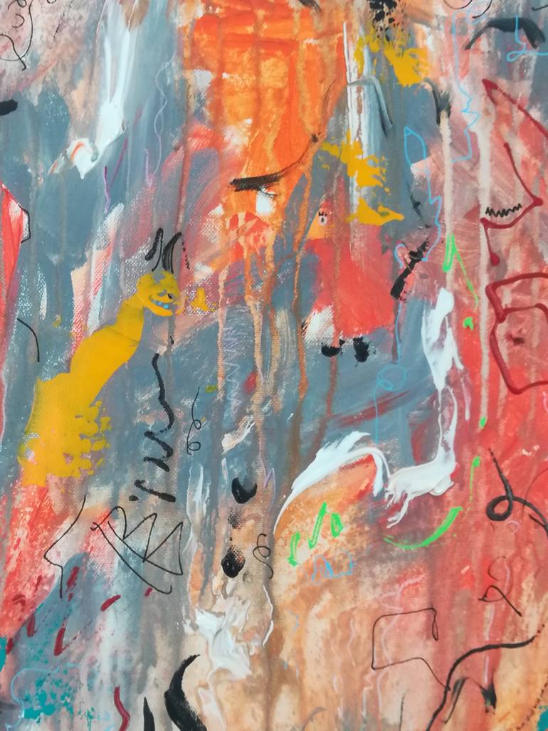 Original Abstract Expressionism Abstract Painting by Annia Burque