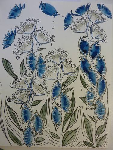 Flower Study No.1: Blue Flowers thumb