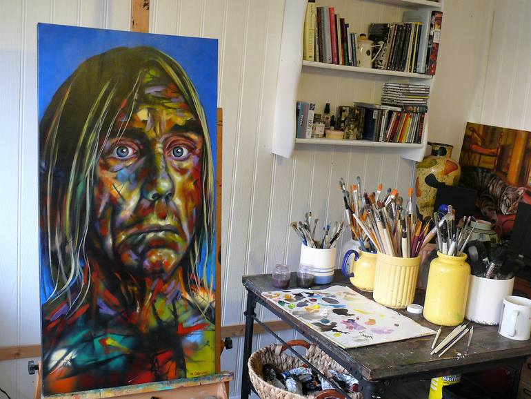 Original Abstract People Painting by Mark Antony Skirving