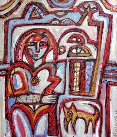 Print of Abstract Expressionism Women Paintings by Nikolay Sologubov