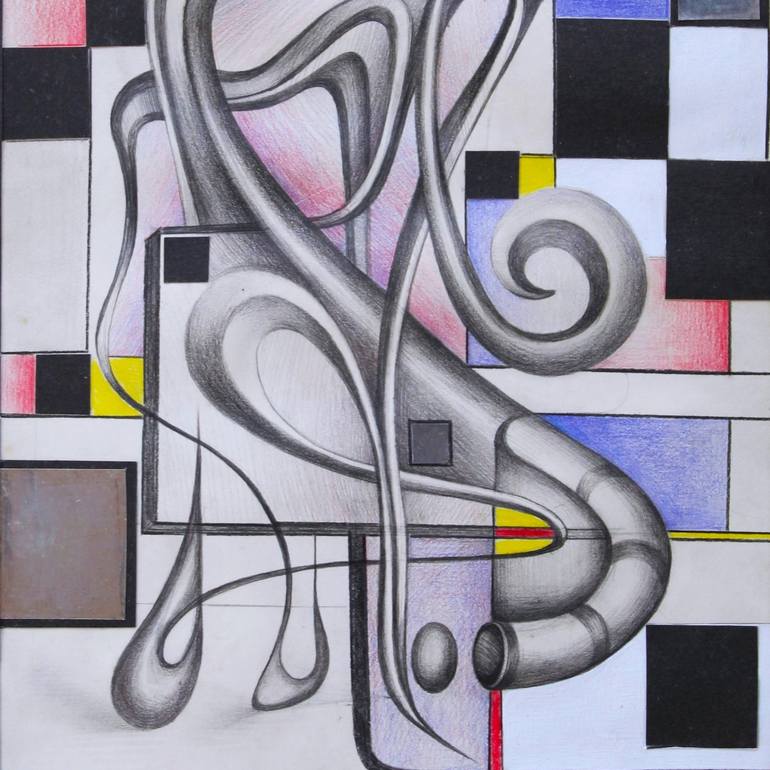 Original Surrealism Abstract Drawing by Pavel Stoykov