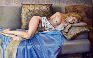 Original Figurative Nude Paintings by Viktoriya Korzheva