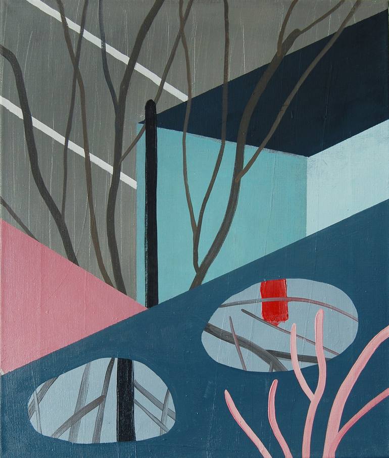 Original Abstract Cities Paintings by Anna Melnichenko