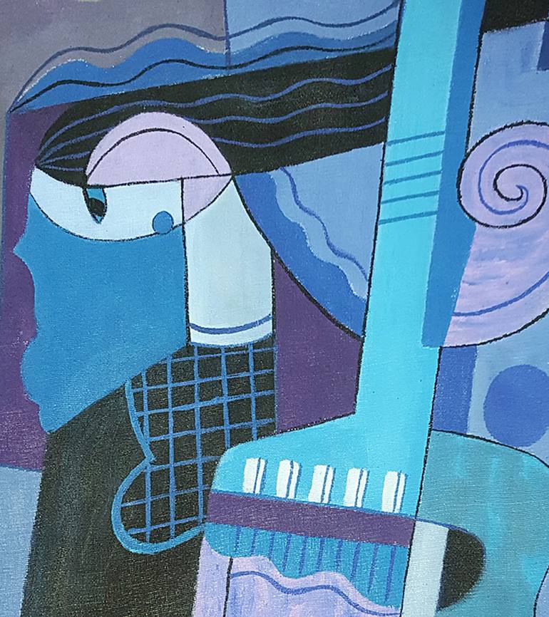 Original Abstract Music Painting by Nguyen Chi Nguyen
