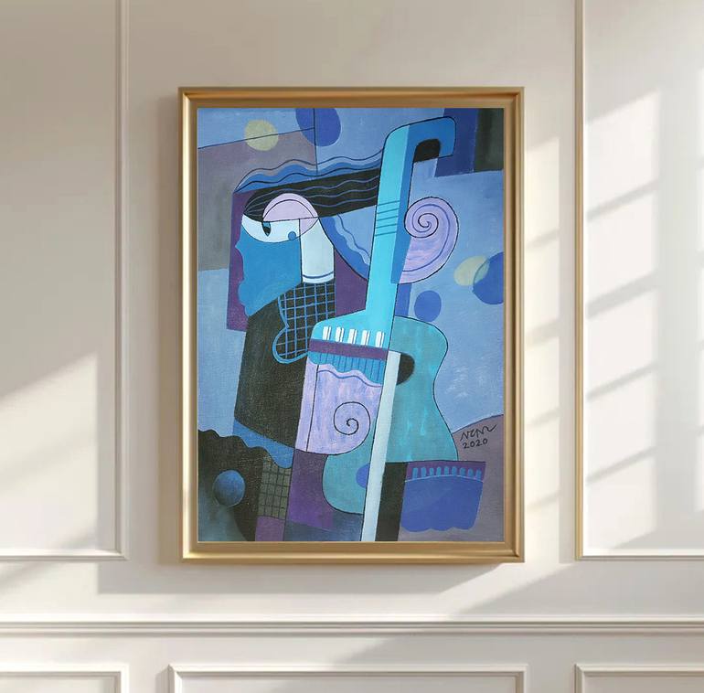 Original Abstract Music Painting by Nguyen Chi Nguyen