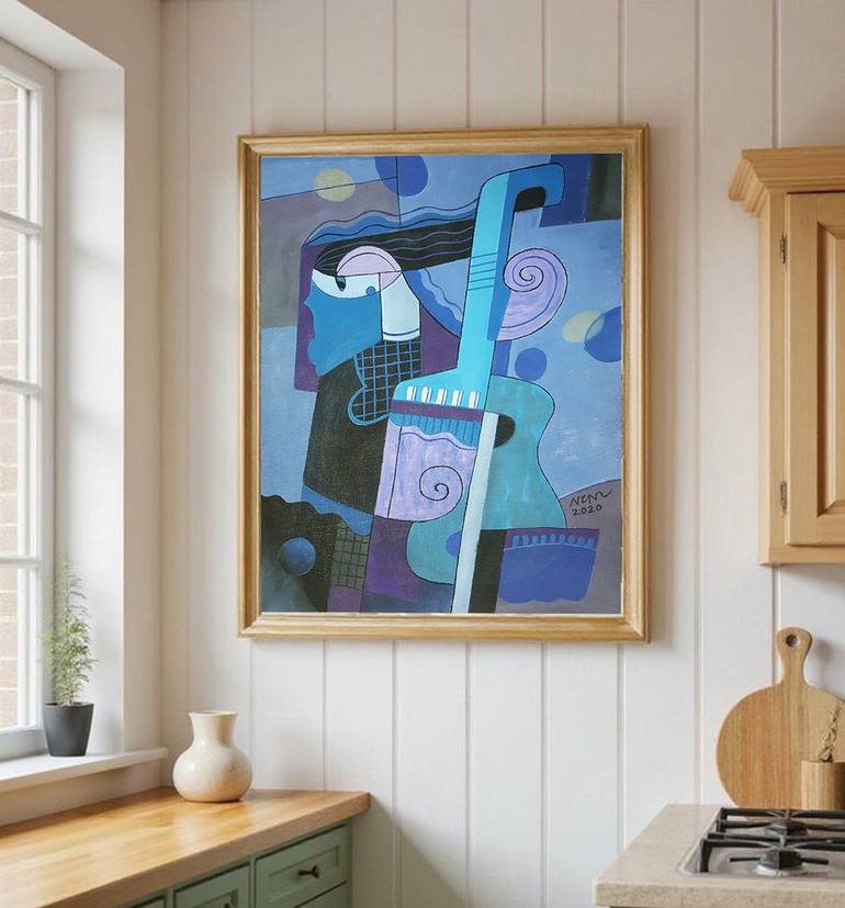 Original Abstract Music Painting by Nguyen Chi Nguyen