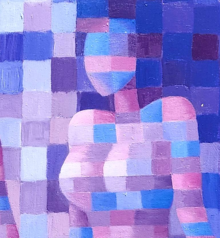 Original Abstract Nude Painting by Nguyen Chi Nguyen