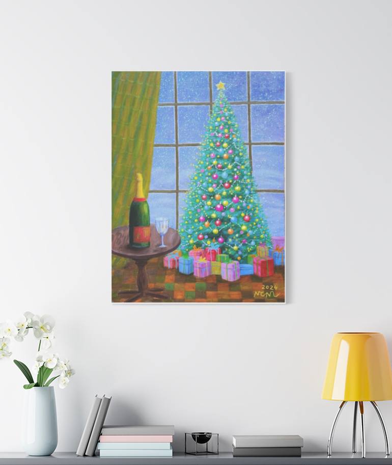 Original Art Deco Classical Mythology Painting by Nguyen Chi Nguyen