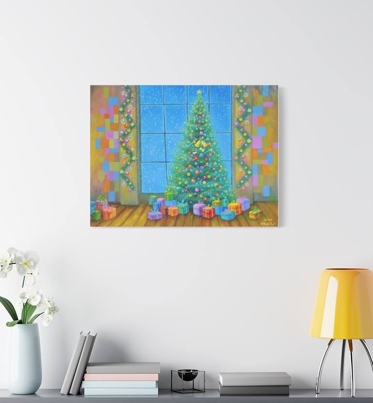 Original Art Deco Home Painting by Nguyen Chi Nguyen