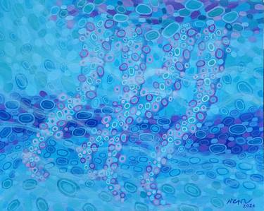 Original Art Deco Abstract Painting by Nguyen Chi Nguyen