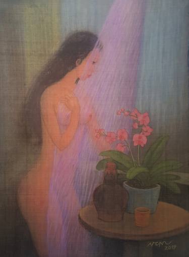 Print of Fine Art Nude Paintings by Nguyen Chi Nguyen
