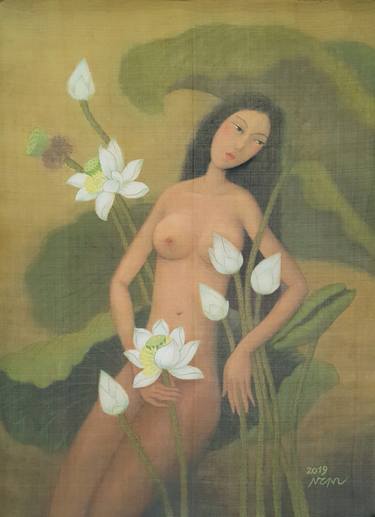 Print of Fine Art Nude Paintings by Nguyen Chi Nguyen