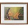 Painting size 76cm x 56cm. The nude picture was painted with watercolor on silk on paper. Pictures of beautiful sexy girls with glasses of wine, waiting for nude art lovers.
picture frame, type of picture in glass frame