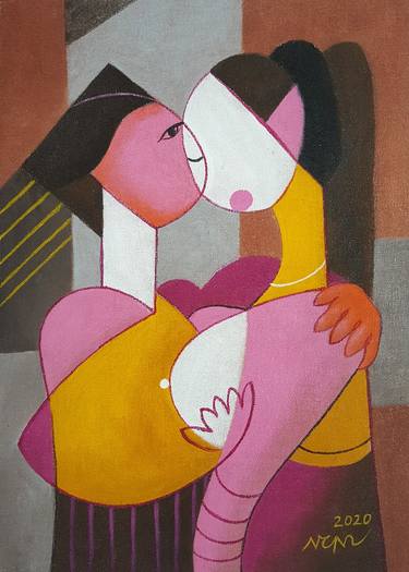 Print of Love Paintings by Nguyen Chi Nguyen