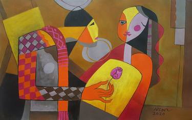 Print of Art Deco People Paintings by Nguyen Chi Nguyen