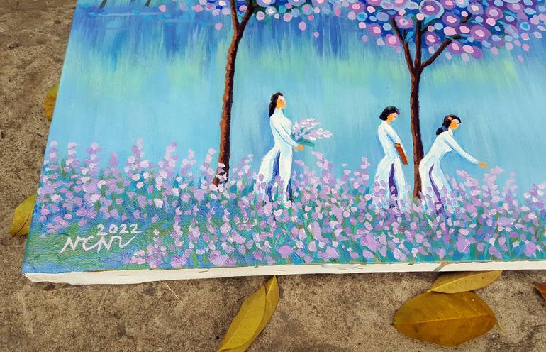 Original Fine Art Nature Painting by Nguyen Chi Nguyen