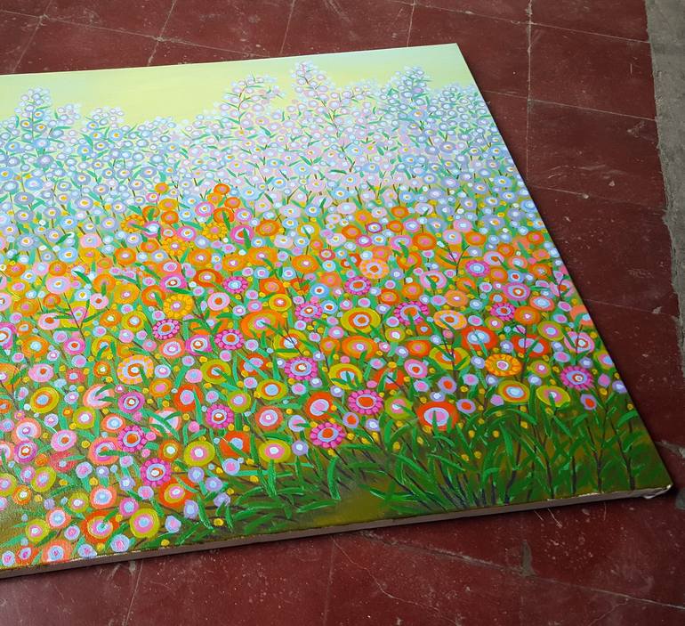 Original Garden Painting by Nguyen Chi Nguyen