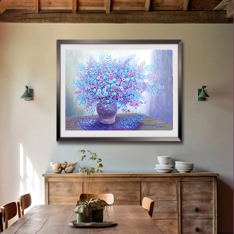 Original Art Deco Still Life Painting by Nguyen Chi Nguyen
