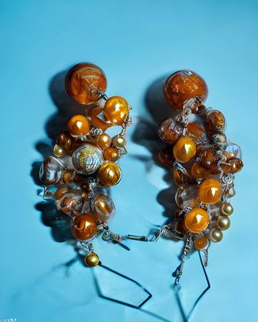 AI Amber Statement Earrings thumb