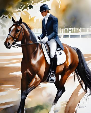 Print of Portraiture Horse Digital by Mariia Gonchar