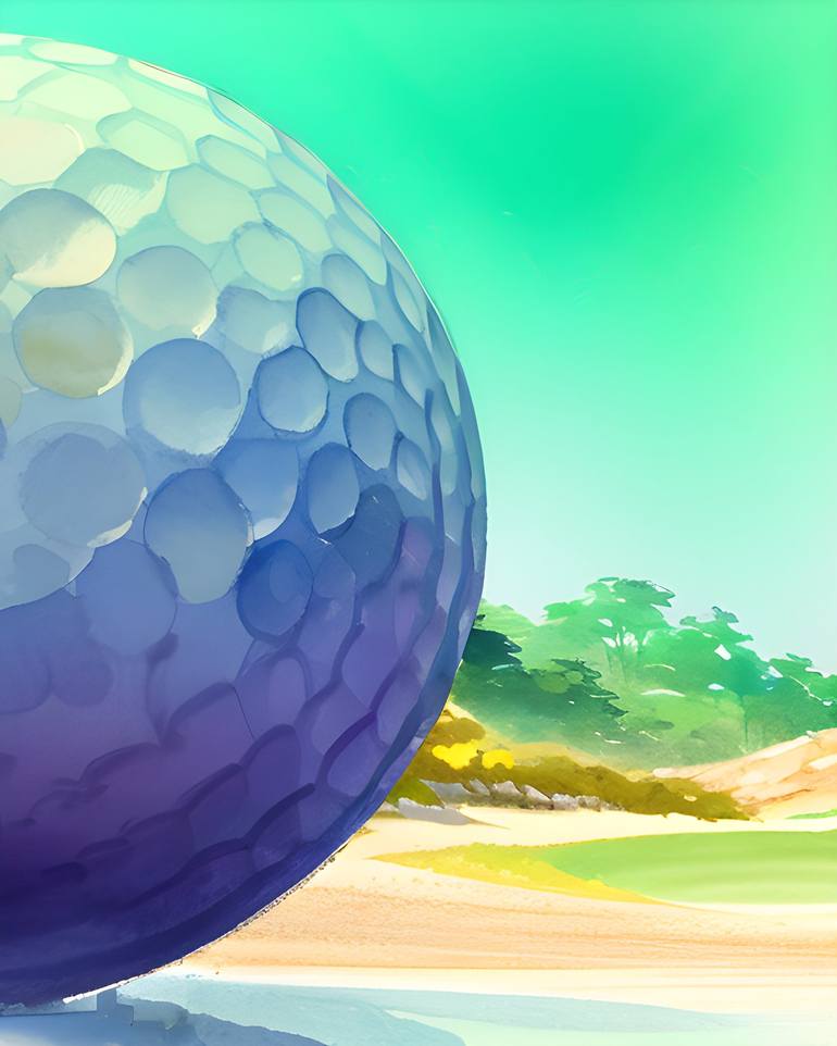 Dimpled Dreams The Subtle Art of the Golf Ball Digital by Mariia